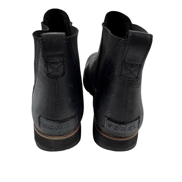 Sorel Waterproof Leather Harlow Chelsea Boot Ankle Booties Black Size 6.5 - Picture 9 of 16